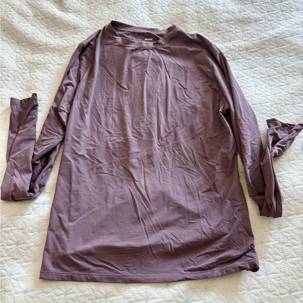 SKIMS Plum Long Sleeve Top